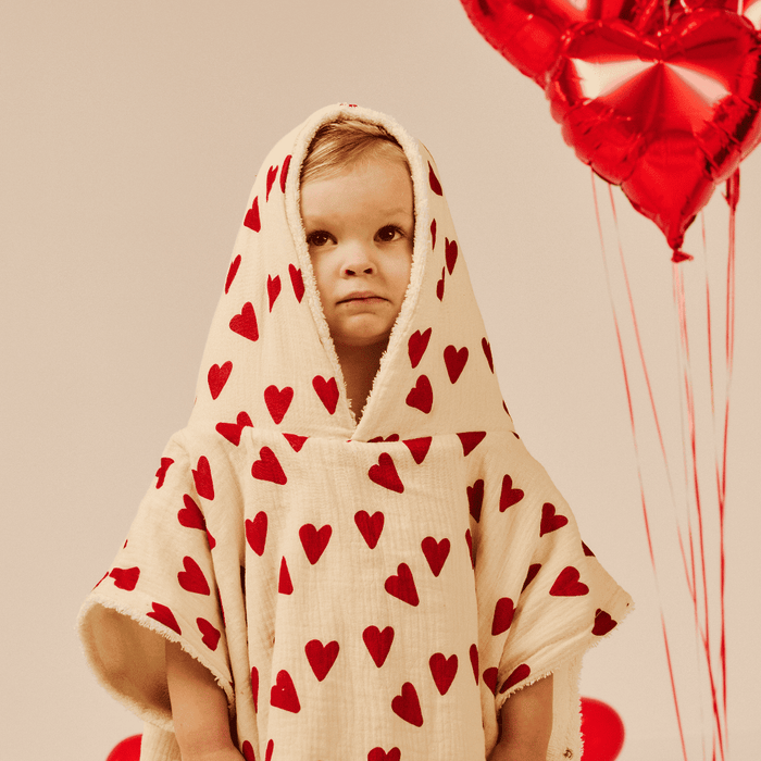 Poncho de bain - Coeur