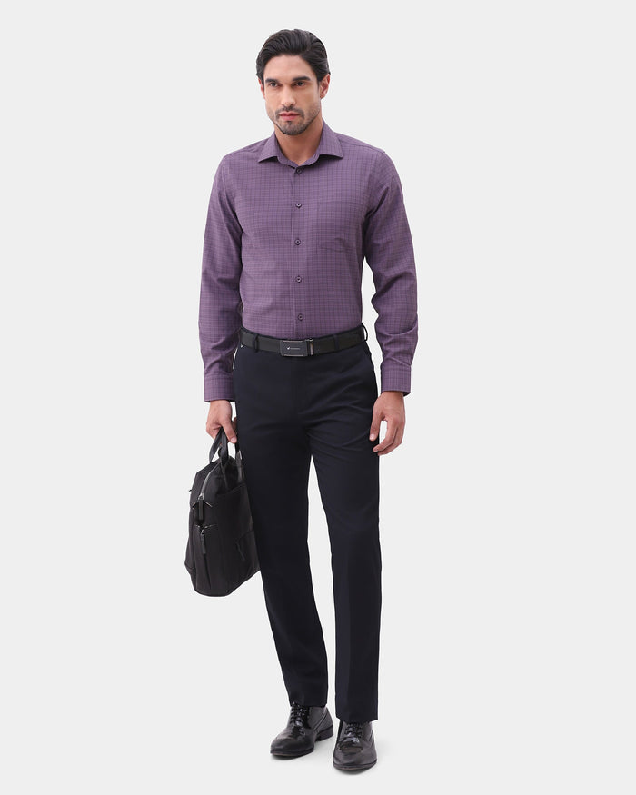 Purple Non Iron Check Shirt - Eloy