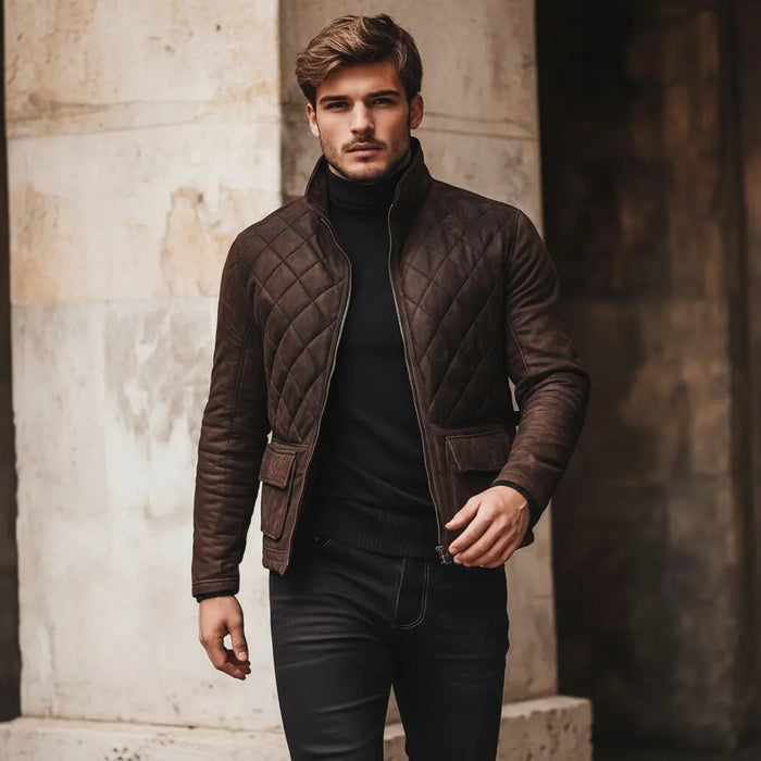 Raven Jacket Brown - Nappa Suede