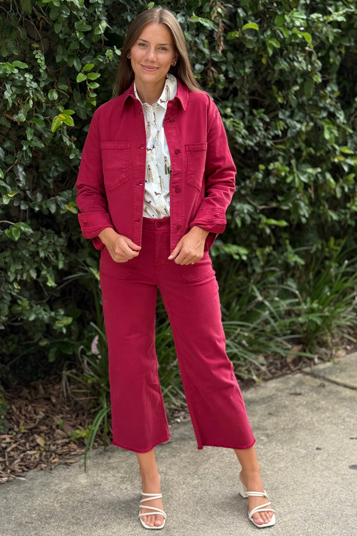 Renuar Tencel Shirt Jacket in Porto