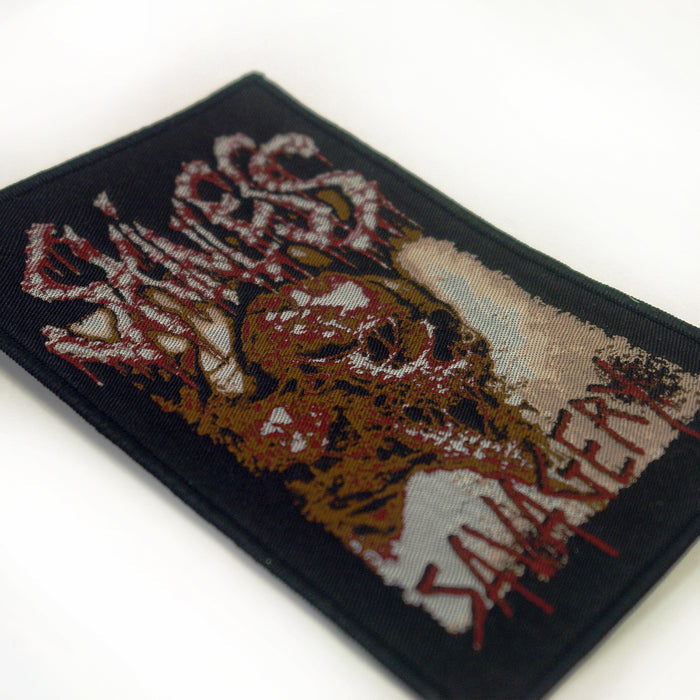 close up of skinless Savagery Black Patch