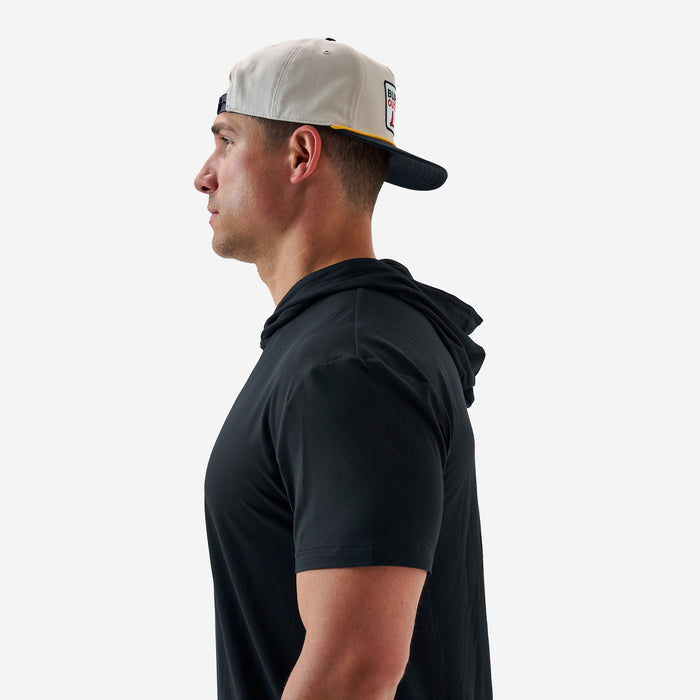 Short Sleeve Performance Hoodie - Black