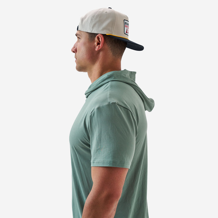 Short Sleeve Performance Hoodie - Sage