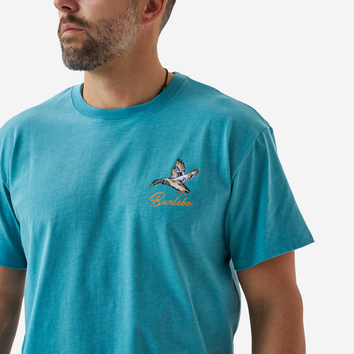 Short Sleeve Tee - Pintail Triangle Duck - Cyan