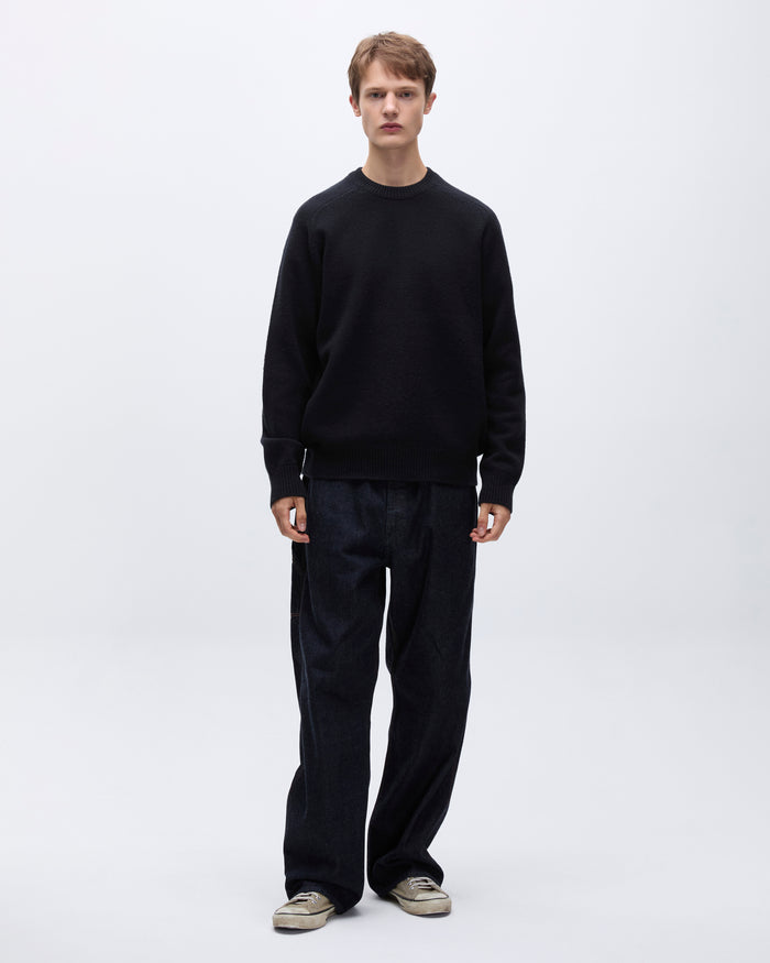 Stock Crewneck Sweater Dark Navy