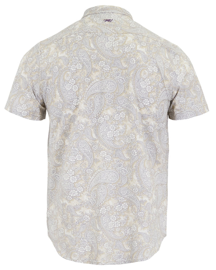 TODD PAISLEY ROMANCE KNIT SHIRT - IVORY