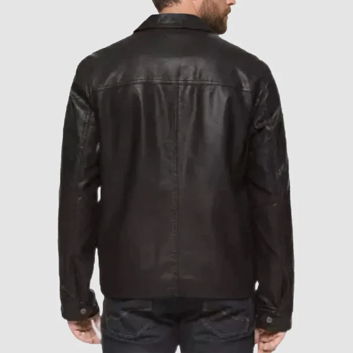 Tony Soprano Black Leather Jacket