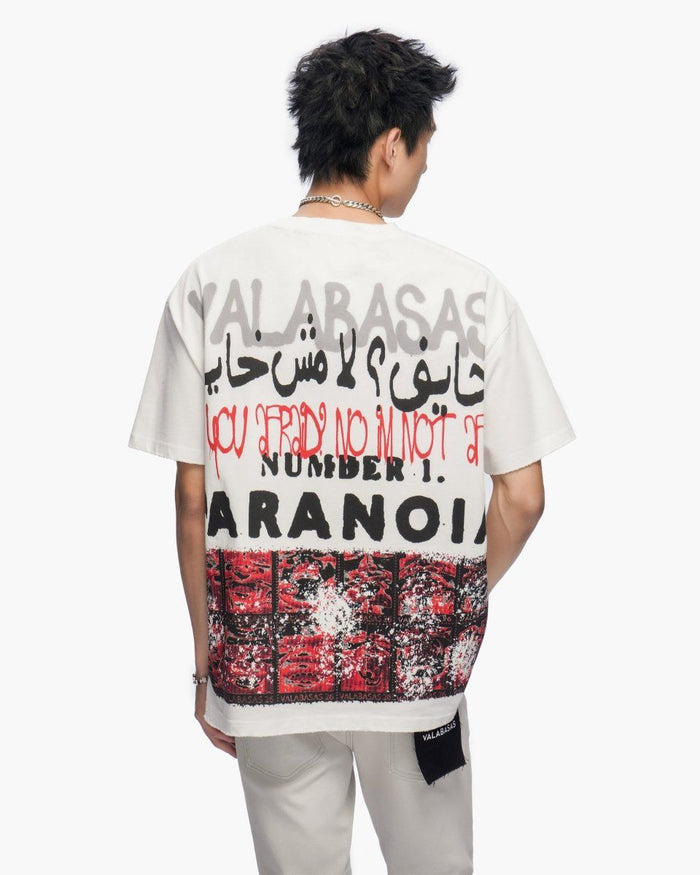 VALABASAS Paranoid Tee White VLBS-VT1-26006