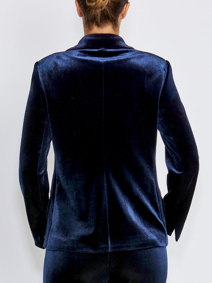 Valencia Navy Velour Jacket