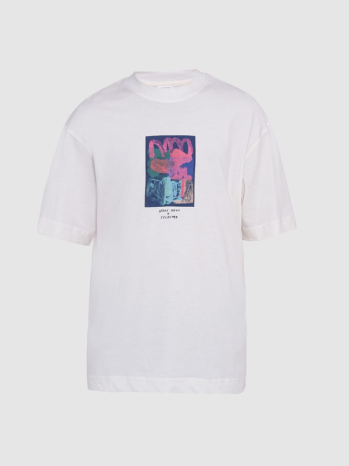 White Printed Organic Cotton T-Shirt