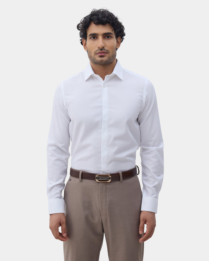 White Textured Shirt - Klarex