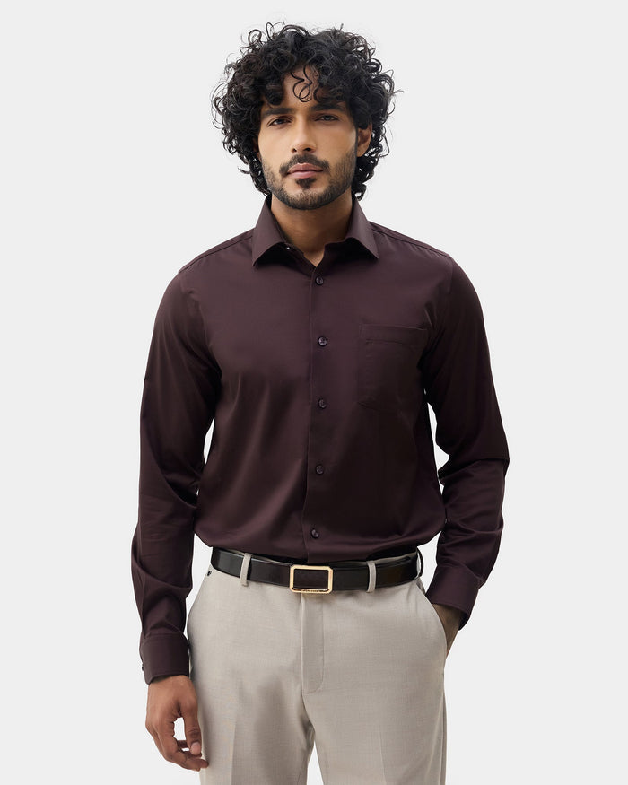 Wine Solid Shirt - Sylvia