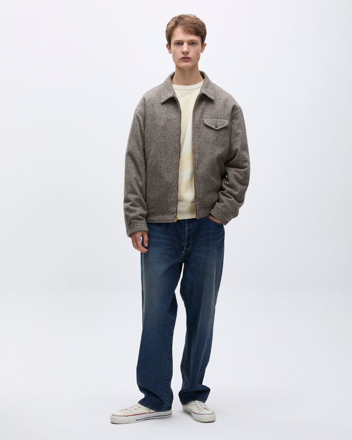 Wool Swing Jacket Brown