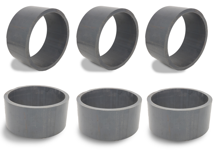 10" Grey PVC Drift Rings / Sleeves (5/8" Thick)