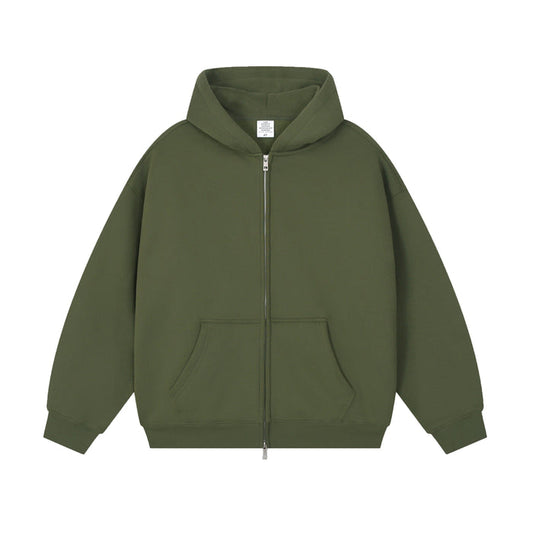 21Dripzz Essential Zip Hoodie - Cactus Green