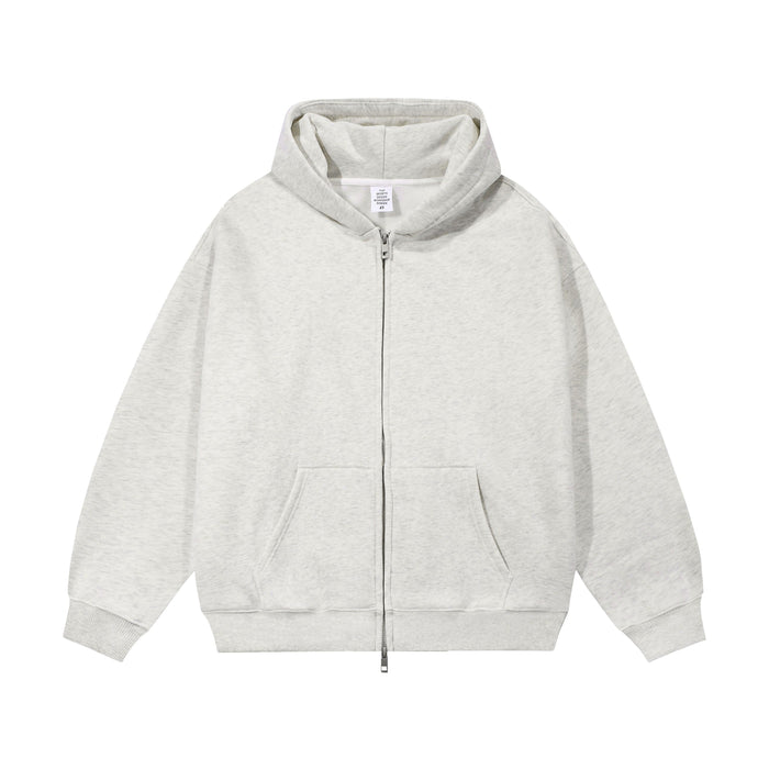 21Dripzz Essential Zip Hoodie - Light Grey