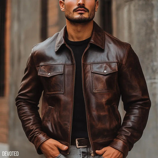 Aeromarine Jacket Brown - Nappa Leather