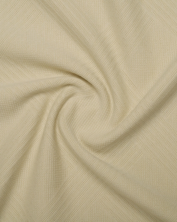 Almond Beige Textured Polo - Lina