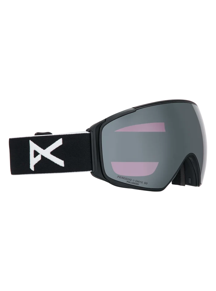 Product image of Anon M4S Goggles (Toric) + Polarized Perceive Lens[Variant:Frame: Black, Lens: Perceive Sunny Polarized Onyx (10% / S3), Spare Lens: Perceive Variable Violet (34% / S2)]