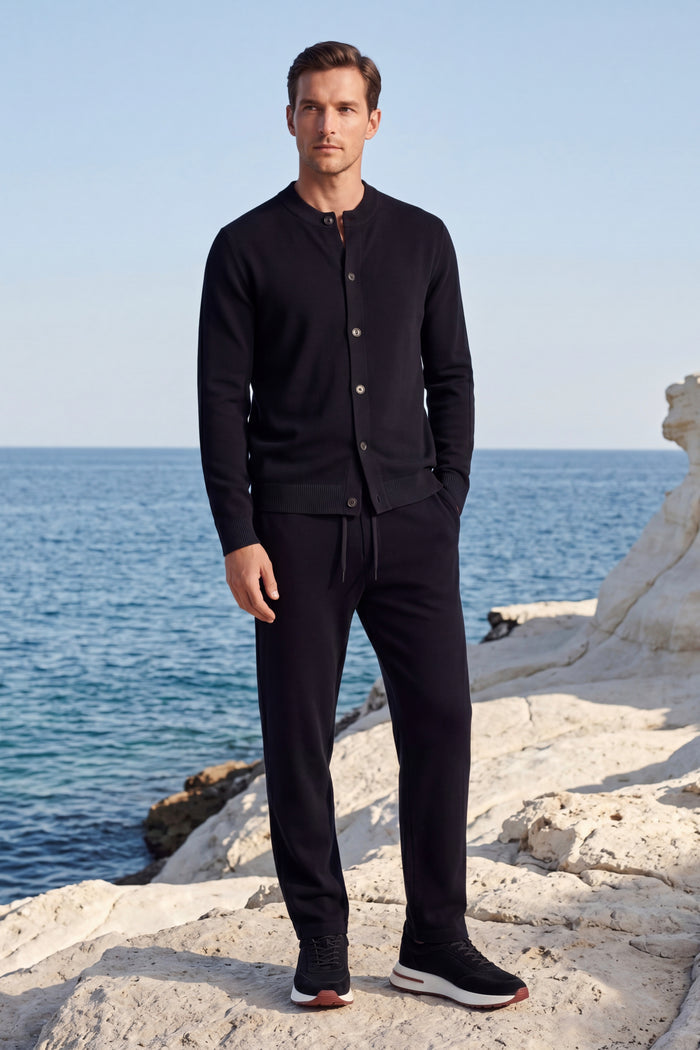 Arlino Buttoned Set Black