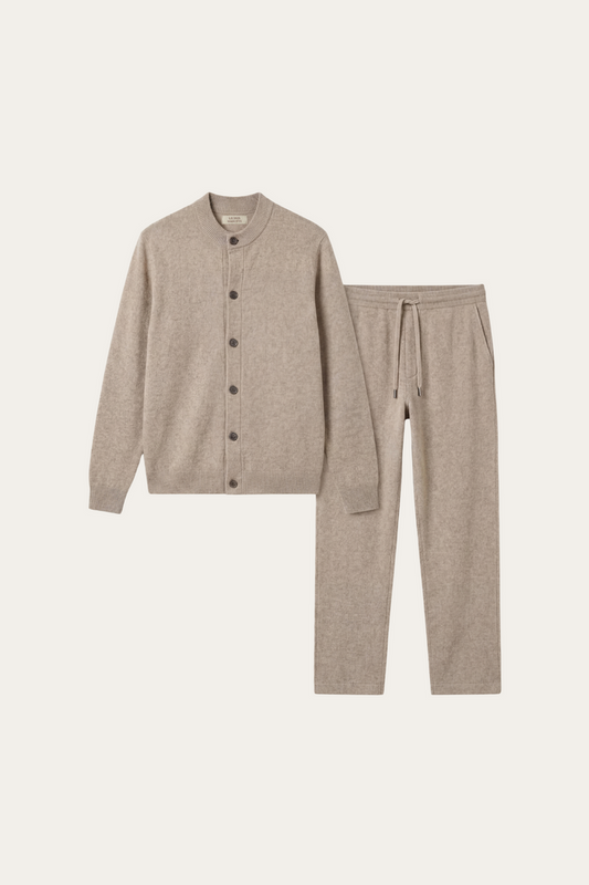 Arlino Buttoned Set Camel