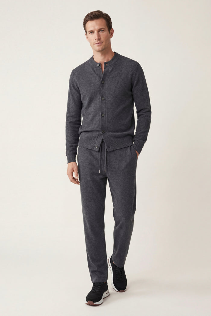 Arlino Buttoned Set Dark Grey