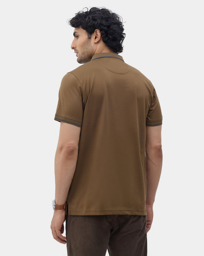 Bear Brown Solid Polo - Ae Ryun
