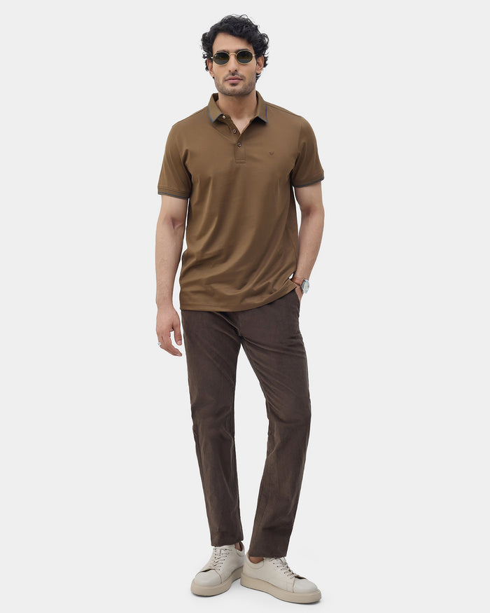 Bear Brown Solid Polo - Ae Ryun