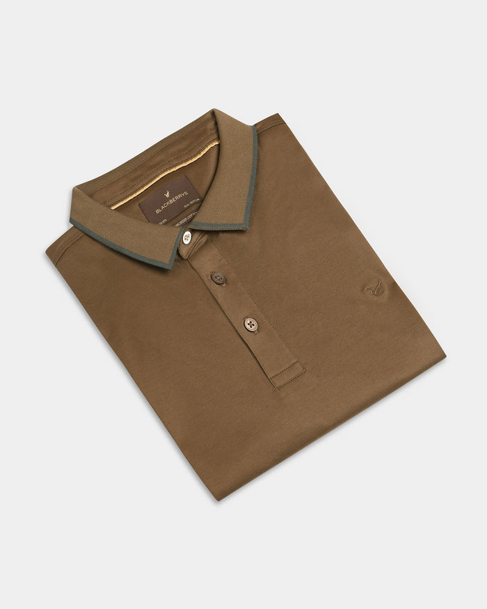 Bear Brown Solid Polo - Ae Ryun