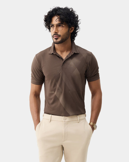 Bear Brown TechPro Printed Polo - Himani