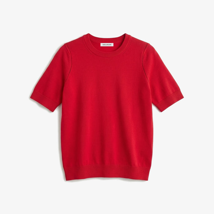 Becca Pointelle Tee - 365 Cotton Silk Knit :: Red Ribbon