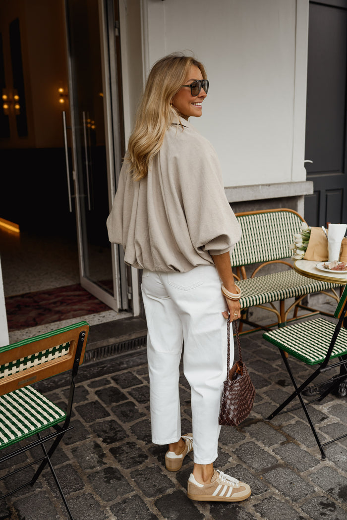 Beige Frederica jacket back view