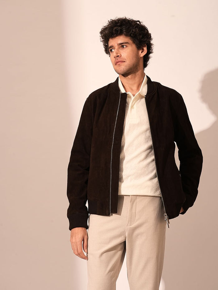 Beige Jacquard Organic Cotton Polo