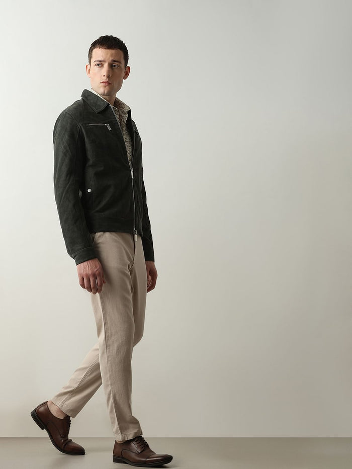Beige Mid Rise Slim Fit Chinos