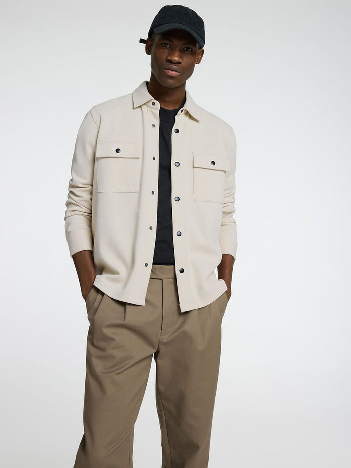 Beige Organic Cotton Overshirt