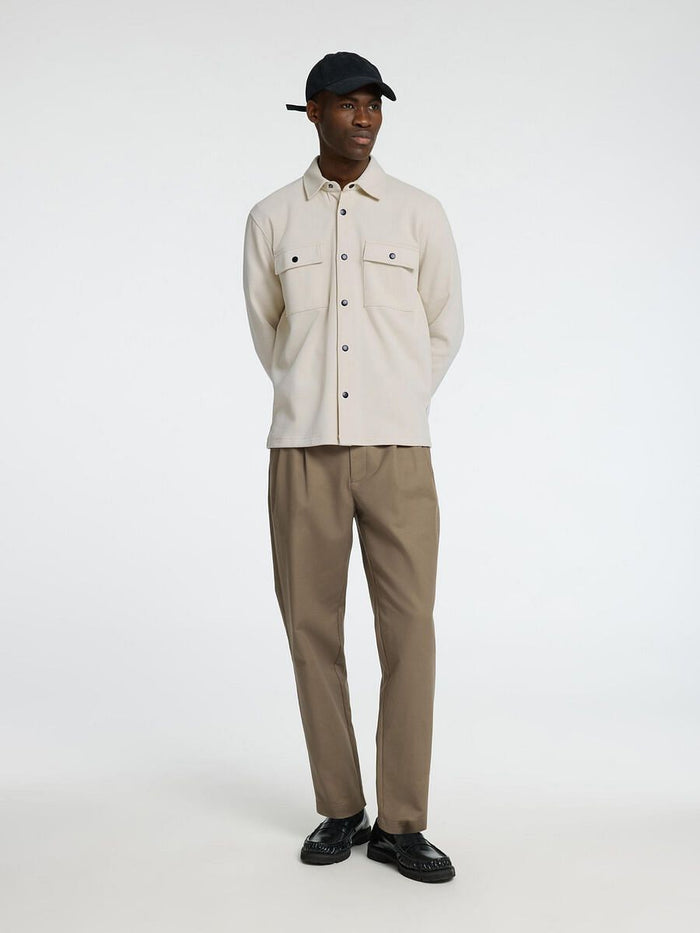 Beige Organic Cotton Overshirt