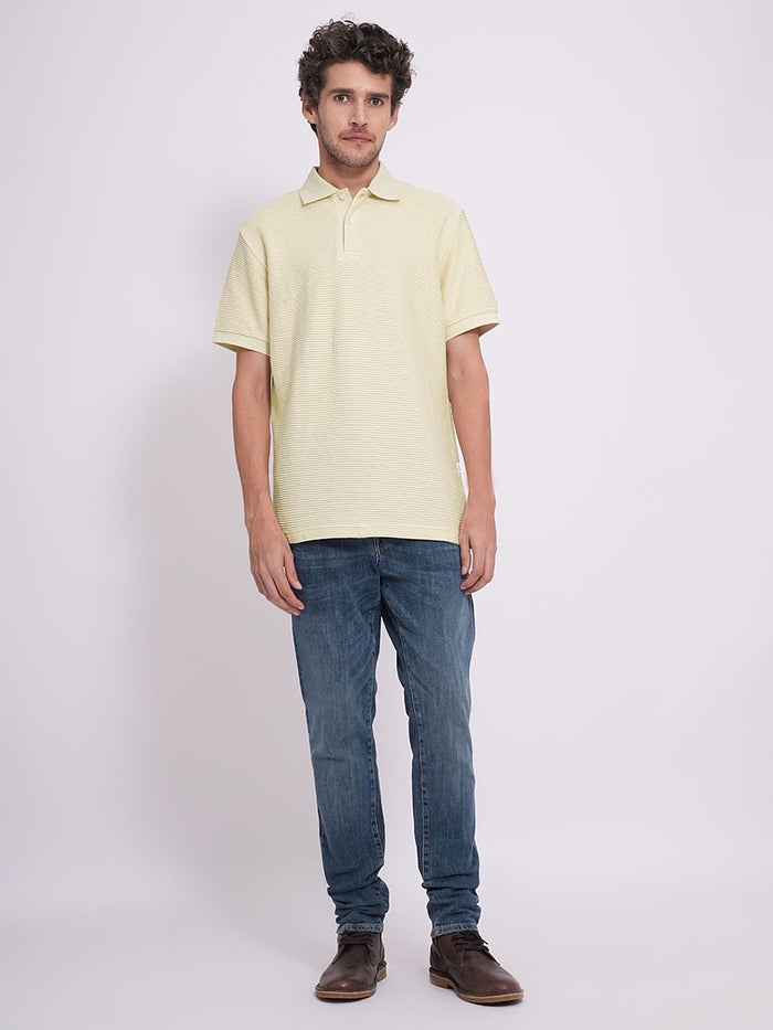 Beige Organic Cotton Structured Polo