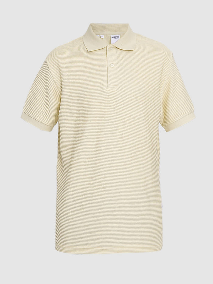 Beige Organic Cotton Structured Polo