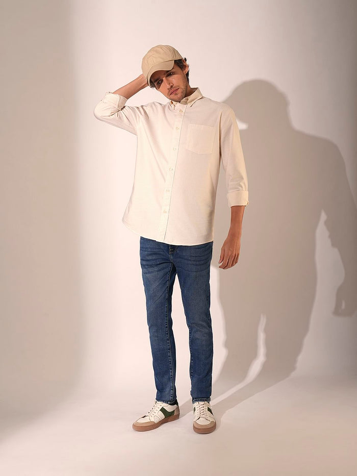 Beige Oxford Shirt
