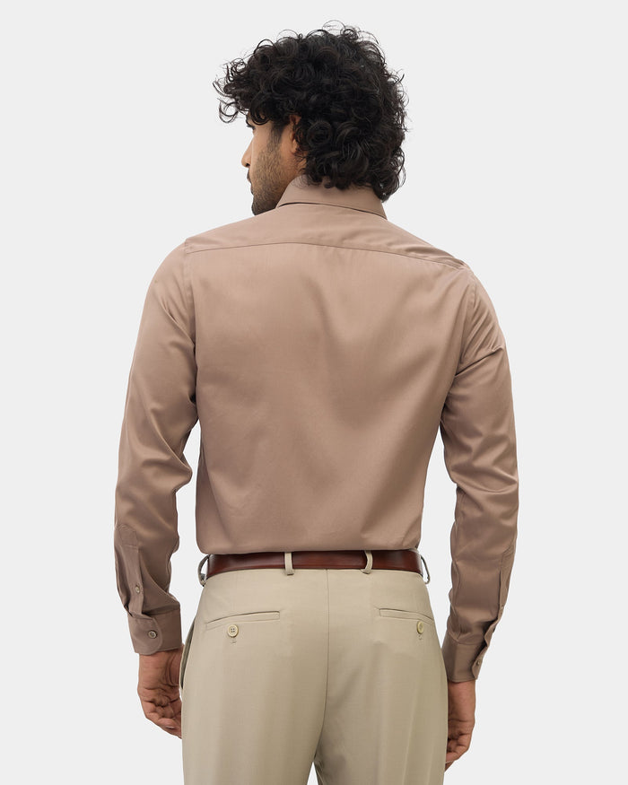 Beige Solid Shirt - Sylvia