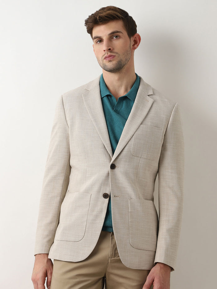 Beige Structured Blazer
