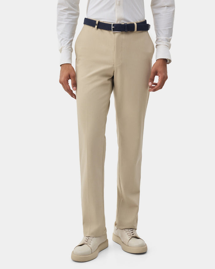 Beige TechPro Solid Trouser - Dean