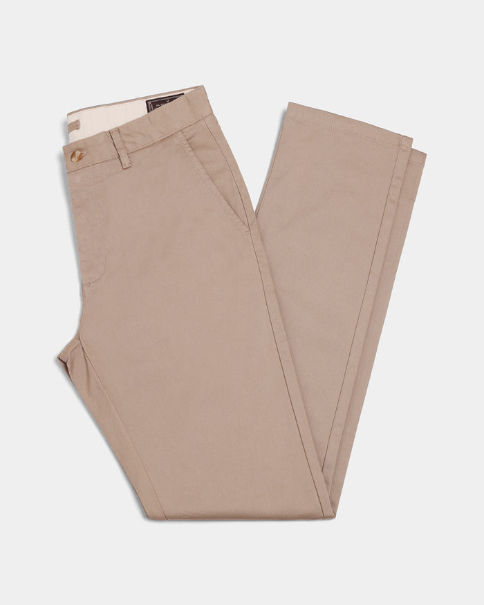 Beige Textured Khakis - Langstang
