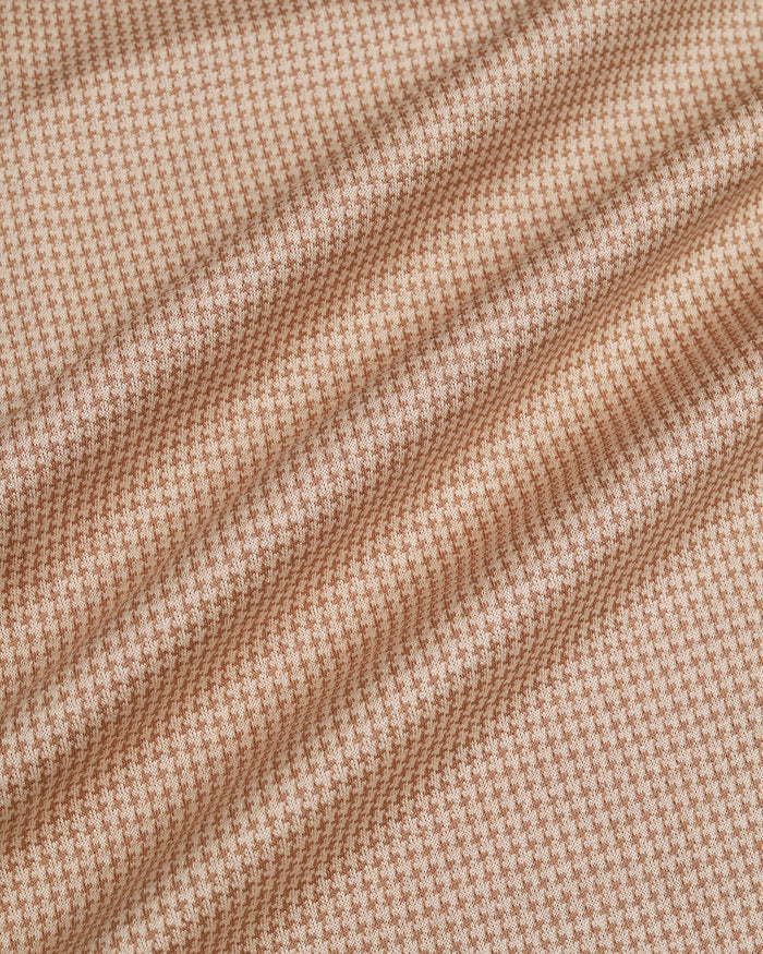 Beige Textured Polo - Bomi