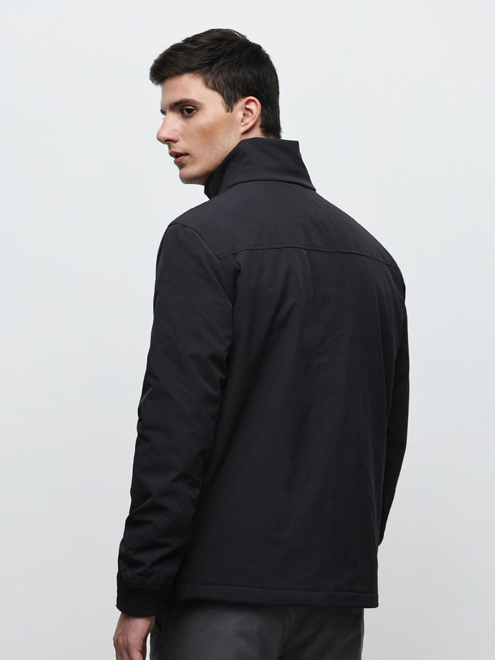 Black High Neck Padded Jacket