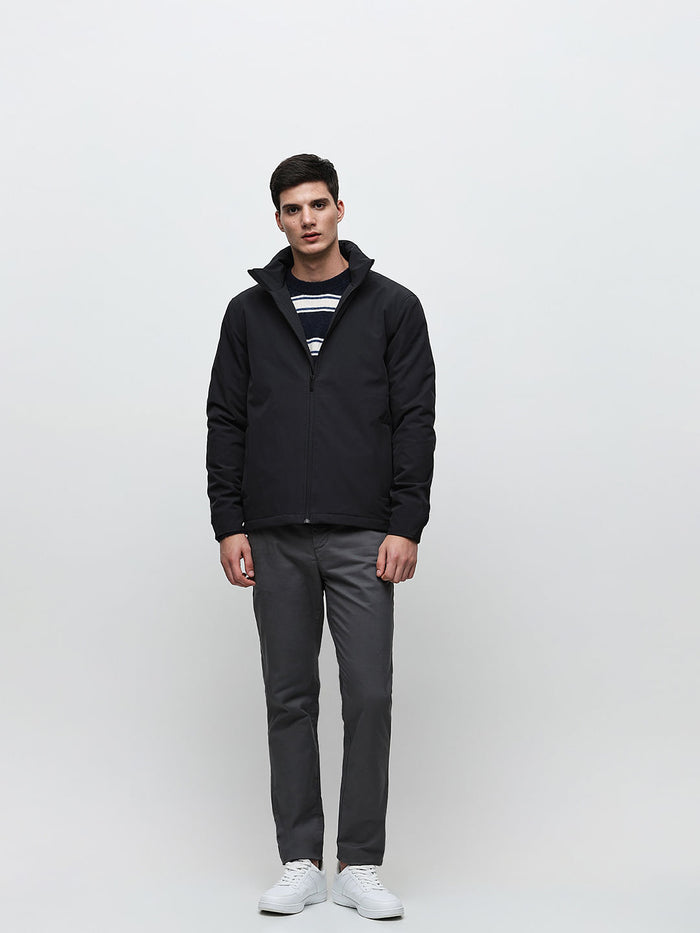 Black High Neck Padded Jacket