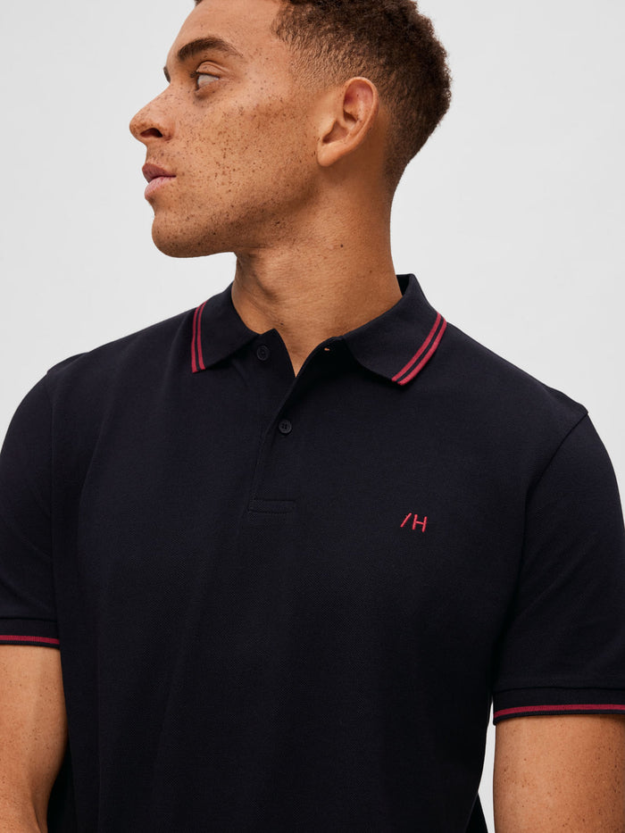 Black Organic Cotton Polo T-shirt