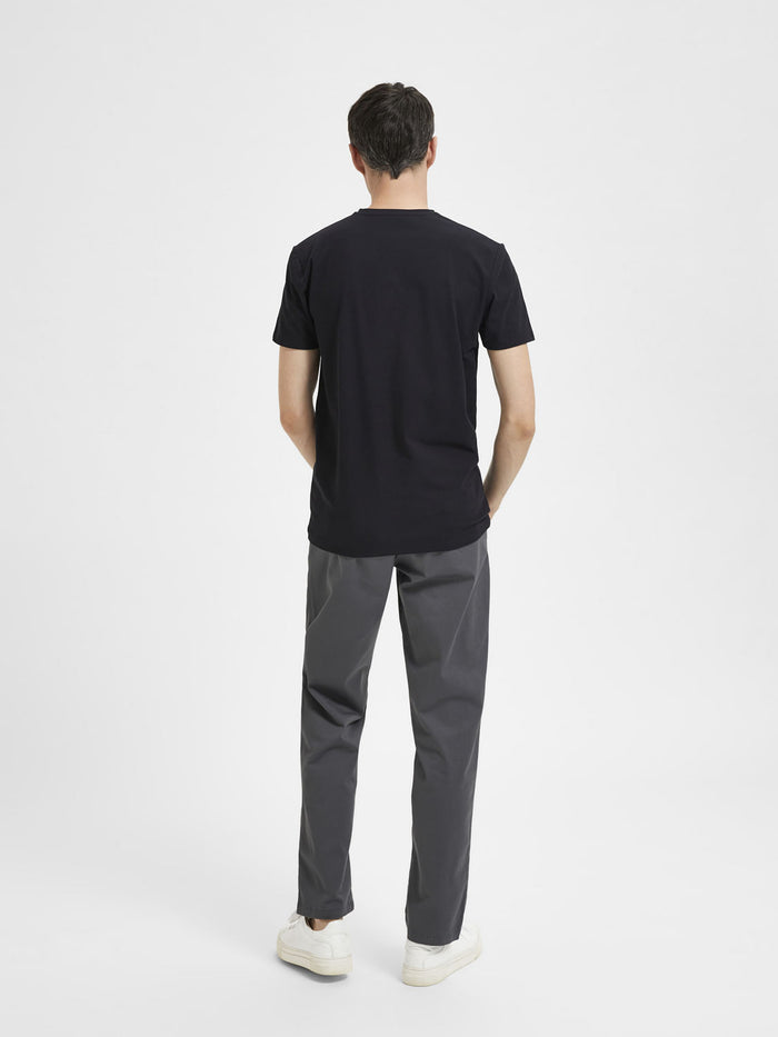 Black Organic Cotton V-Neck T-shirt