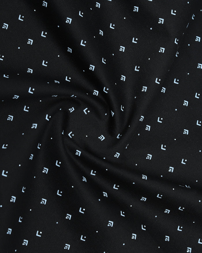 Black Printed Polo - Kima