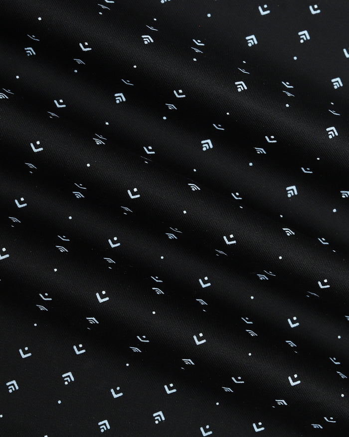 Black Printed Polo - Kima